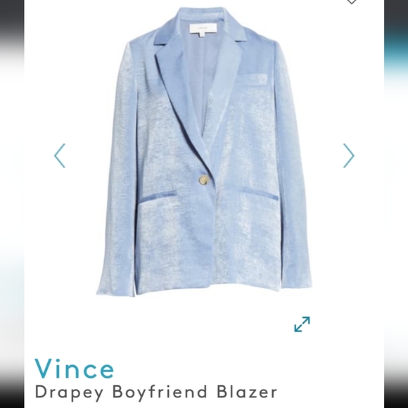 Vince Draper Boyfriend Blazer Periwinkle Blue NWT - Picture 4 of 4